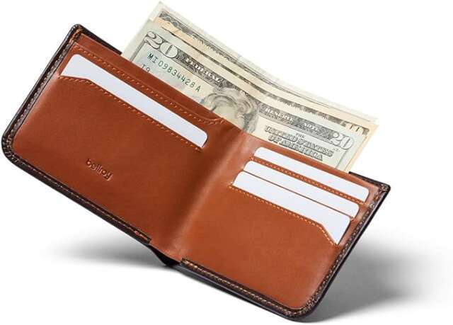 Bellroy Hide & Seek Wallet - Slim Bifold Leather, RFID Protected, Holds 12 Cards