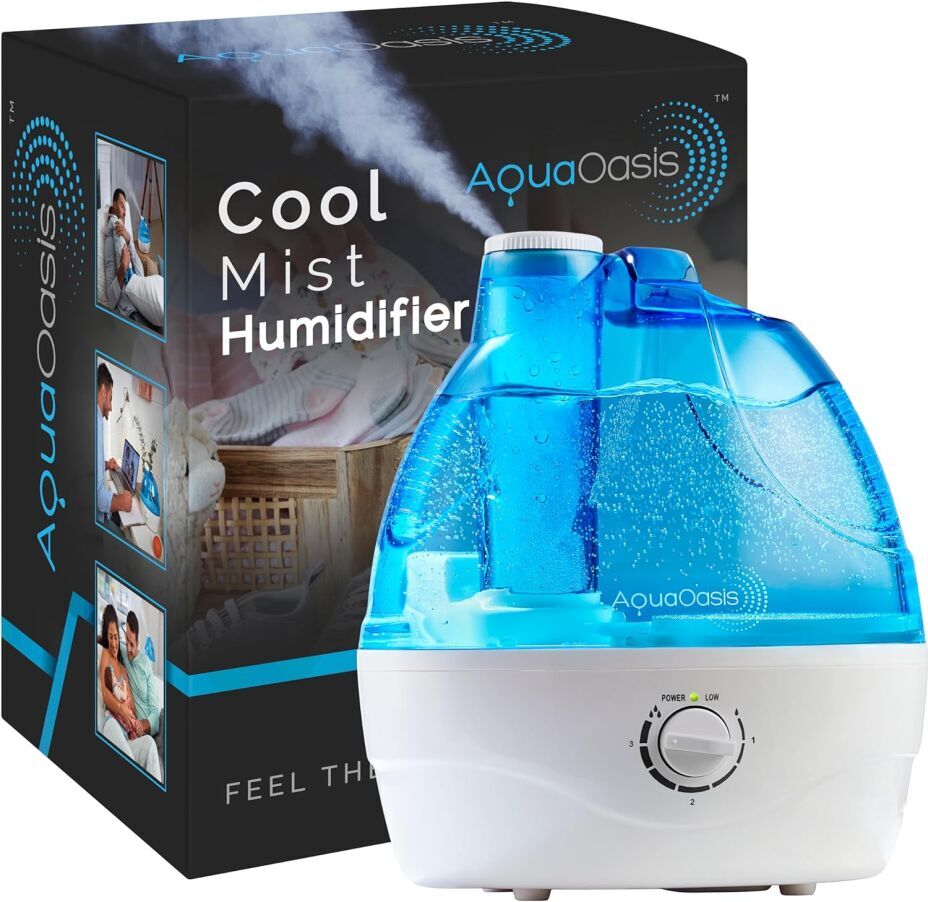 AquaOasis® Cool Mist Humidifier - 2.2L Room & Nursery Quiet Ultrasonic