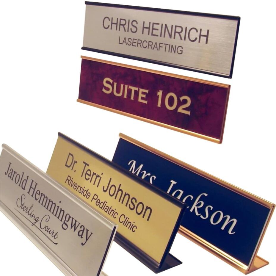 Personalized Office Name Plate With Wall or Desk Holder