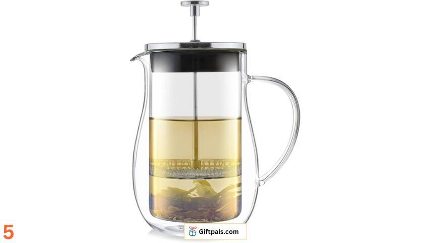 Teabloom Louvre Insulated Glass Tea Press