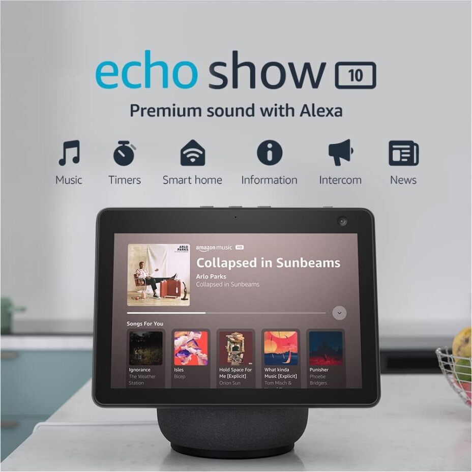 Echo Show 10 (3rd Gen) - HD Smart Display with Alexa & Motion