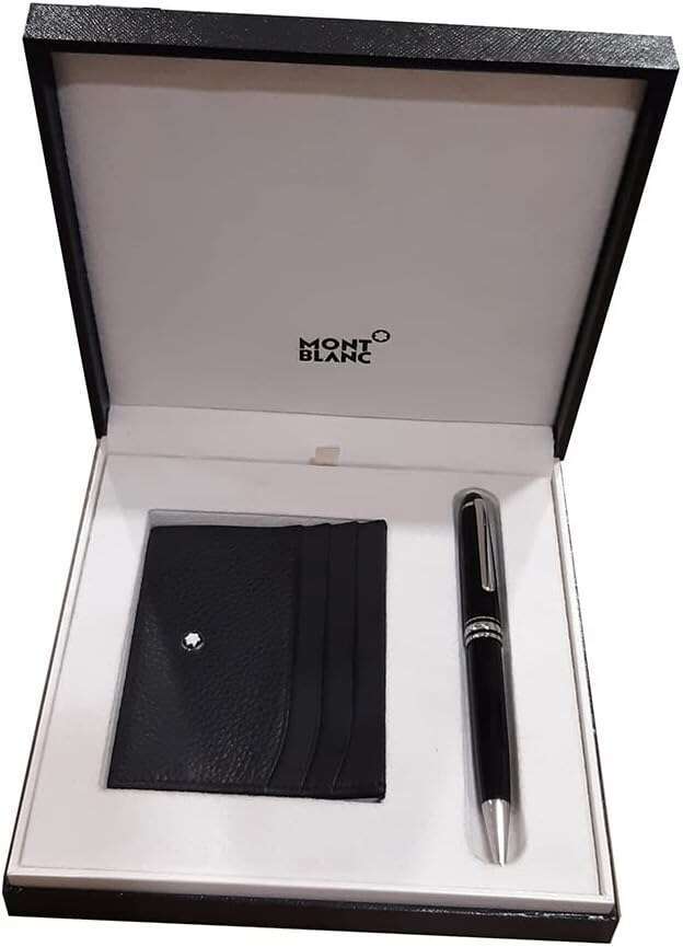 Montblanc Meisterstück Platinum-coated Classique Ballpoint Pen Pocket Set