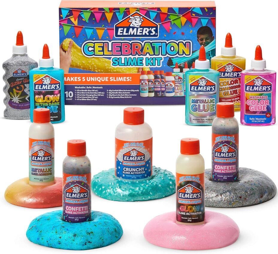 Elmer’s Celebration Slime Kit - Magical Liquid Slime Activators and Glues