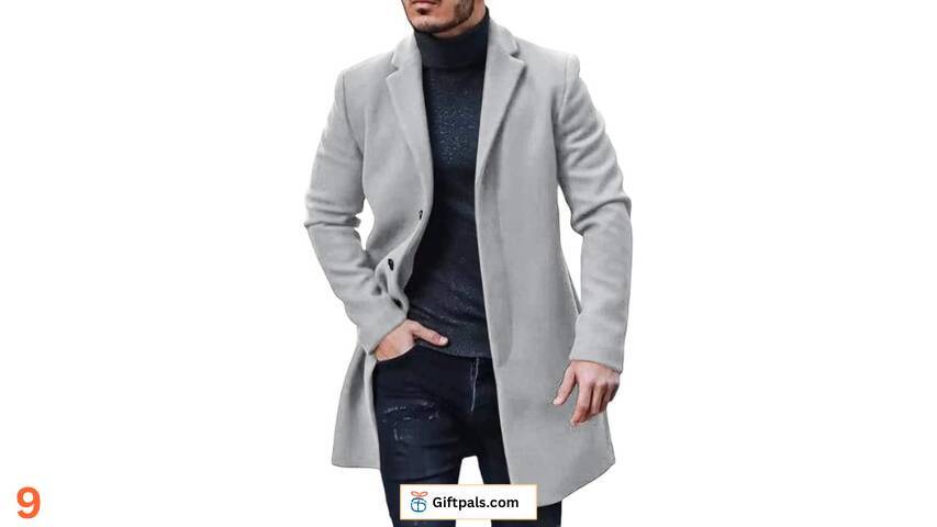 PASLTER Men's Trench Coat