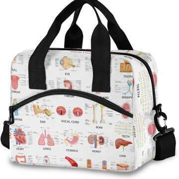 Human Organ Lunch Tote Bag - Unique, Durable & Fun Design