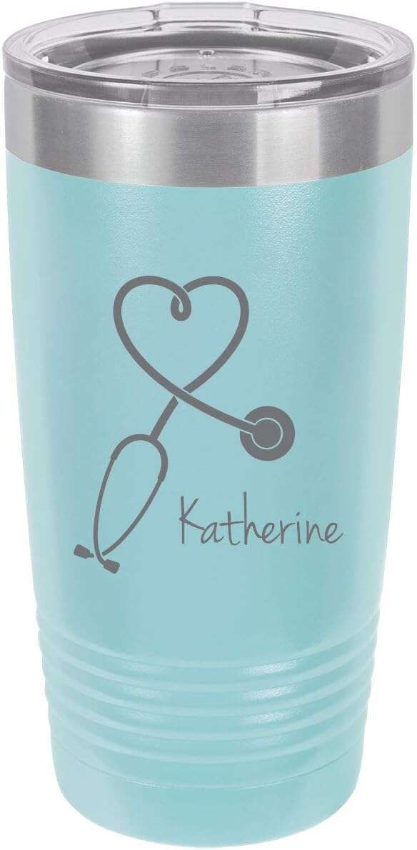 Personalized Stethoscope Nurse Insulated Tumbler 20 Oz - Custom Travel Mug