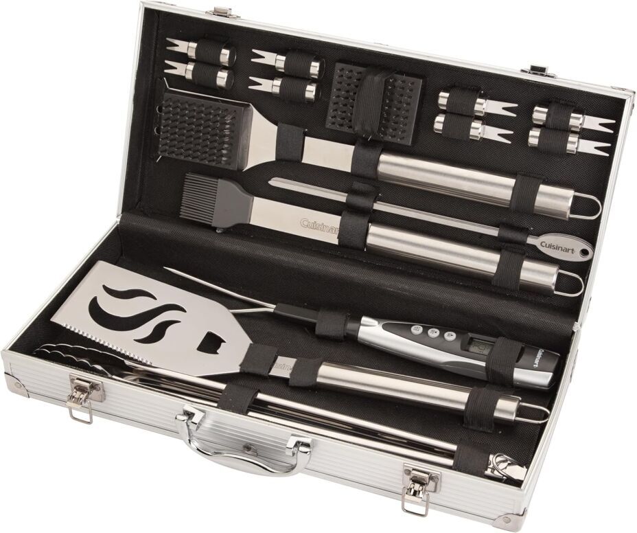 Cuisinart CGS-5020 BBQ Tool Aluminum Carrying Case, Deluxe Grill Set, 20-Piece