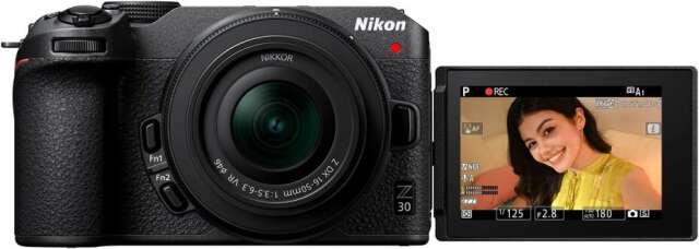 Compact Nikon Z 30 Mirrorless Camera with 16-50mm Zoom Lens