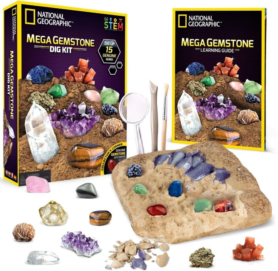 Dig Up Real Gemstones with National Geographic Mega Kit for Kids