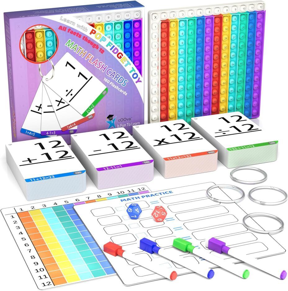 Engaging Fun Math Flash Cards for Kids Aged 4-8 - Learning Made Easy!