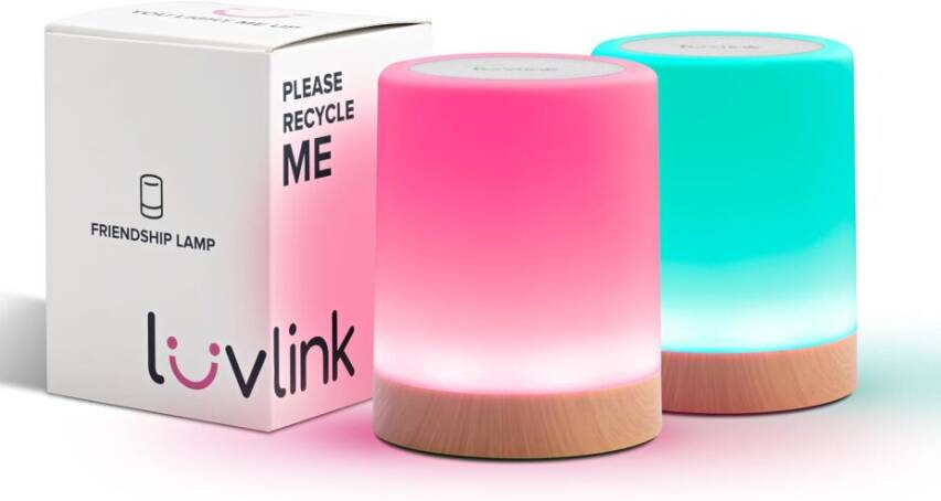 LuvLink Friendship Lamp v2.0 - WiFi Range & Bluetooth Setup (Set of Two)