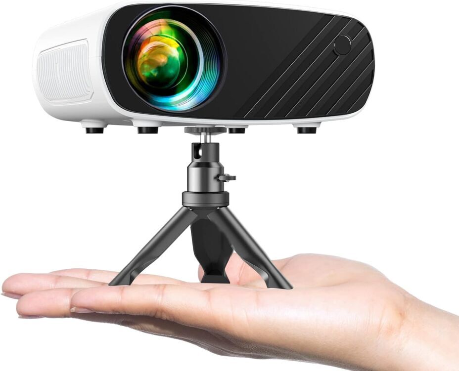 Mini Projector for iPhone, ELEPHAS 2024 Upgraded 1080P HD Projector