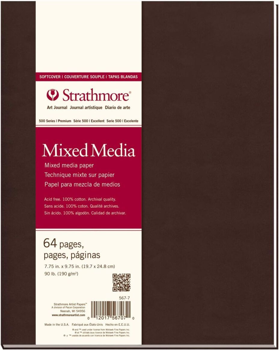 Strathmore 567-7-1 Softcover Mixed Media Art Journal, 64 Pages