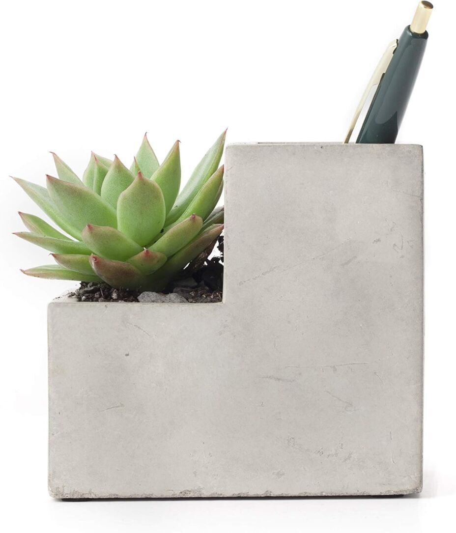 Kikkerland Concrete Desktop Planter