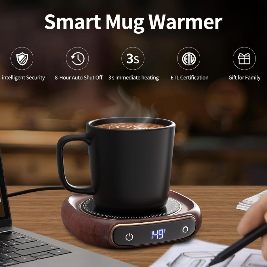 Lerat Coffee Mug Warmer & Mug Set - Smart Temperature Control