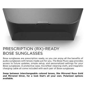 Bose Frames Soprano, Smart Glasses, Bluetooth Audio Sunglasses, with Open Ear Headphones, Cat-Eye, Black