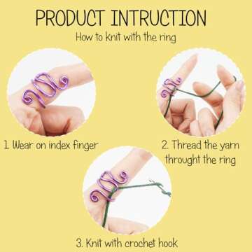 Handmade Crochet Tension Ring for Yarn Control