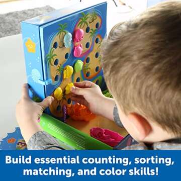 Learning Resouces Under The Sea Sorting Set, Toddler Activities, Educational Toys Set, Color Teaching Toys, 44 Pieces, Age 3+