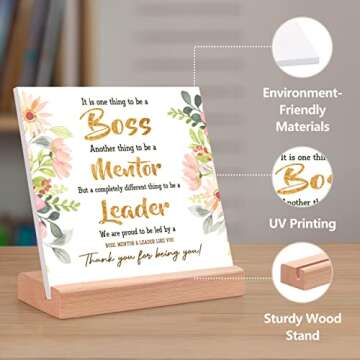 Unique Office Desk Card with Warm Words - Boss Gifts for Women