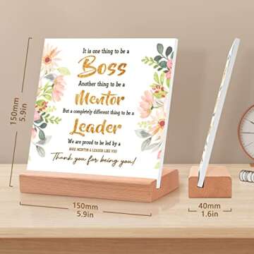 Unique Office Desk Card with Warm Words - Boss Gifts for Women