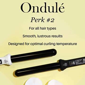 L'ANGE HAIR Ondulé Ceramic Curling Wand | Professional Hot Tools Curling Iron 1 Inch | Salon Hair Styling Wands for Beach Waves | Best Hair Curler Wand for Frizz-Free, Lasting Curls