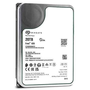 Seagate Exos X20 20TB SATA Hard Drive - Renewed