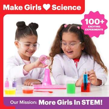 Doctor Jupiter Girls First Science Experiment Kit for Kids Ages 4-5-6-7-8| Christmas, Birthday Gift Ideas for 4-8 Year Old Girls| STEM Learning & Educational Toys