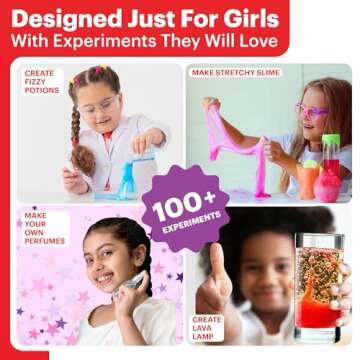 Doctor Jupiter Girls First Science Experiment Kit for Kids Ages 4-5-6-7-8| Christmas, Birthday Gift Ideas for 4-8 Year Old Girls| STEM Learning & Educational Toys