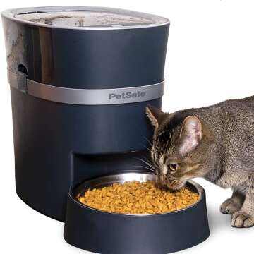 PetSafe Smart Feed Automatic Cat Feeder & Automatic Dog Feeder - 6L/24 Cup, Dry Food Dispenser, Slow Feeder, Programmable Meals & Portions, Pet Feeder - Alexa, Amazon Dash, Apple & Android Compatible