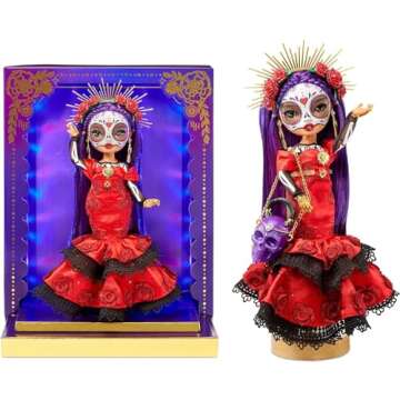 Rainbow High Dia De Los Muertos Maria 11" Doll with Calavera Purse and Light-Up Display