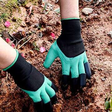 Famoy Claw Gardening Gloves for Planting, Garden Glove Claws for Women Green