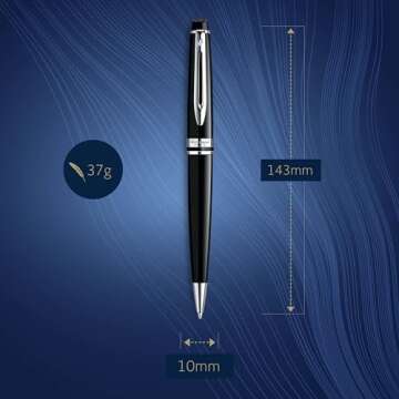 Waterman Expert Ballpoint Pen - Gloss Black & Chrome