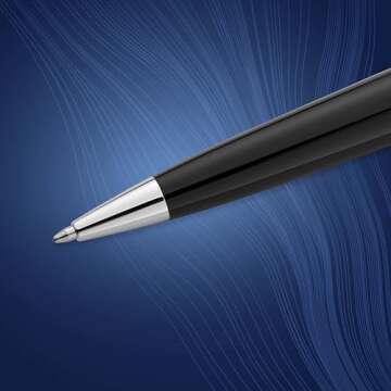 Waterman Expert Ballpoint Pen - Gloss Black & Chrome