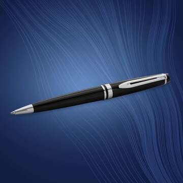 Waterman Expert Ballpoint Pen - Gloss Black & Chrome