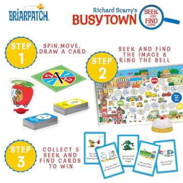 Briarpatch, Richard Scarry's Busytown Seek and Find Game, Based on Early Reader Books for Preschool, Kindergarten and 1st Grade