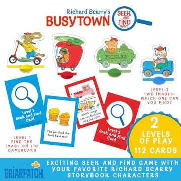 Briarpatch, Richard Scarry's Busytown Seek and Find Game, Based on Early Reader Books for Preschool, Kindergarten and 1st Grade