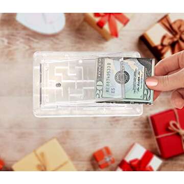 Money Puzzle Box, Money Holder Maze Gift Holder, Stocking Stuffers for Teens and Adults - Christmas Small Gifts - Fun Way to Give Cash as a Gift