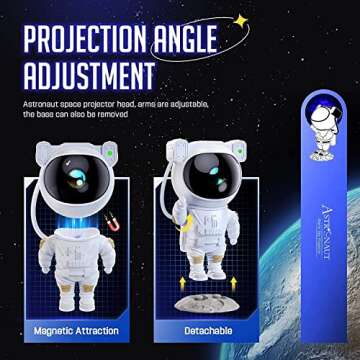 Astronaut Space Projector - Galaxy Night Light for Kids