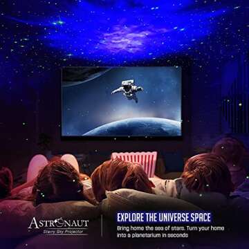 Astronaut Space Projector - Galaxy Night Light for Kids