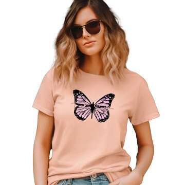 Butterfly Taylor Shirt - Country Concert Outfits For Women - Singer Merch Gifts - Rep Expression T-Shirt - Singer Fans - Western Graphic Tees - Country Music Shirt for Women