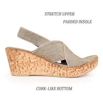 MED Cork Wedge Sandal - by Charleston Shoe Co.