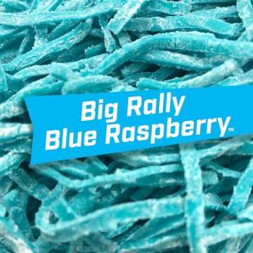 Big League Chew Big Rally Blue Raspberry Bubble Gum - Bold Blue Raspberry Blast | Perfect for Baseball Games, Teams, Concessions, Parties, and More | Pack of 12 Bags (2.12oz Each)