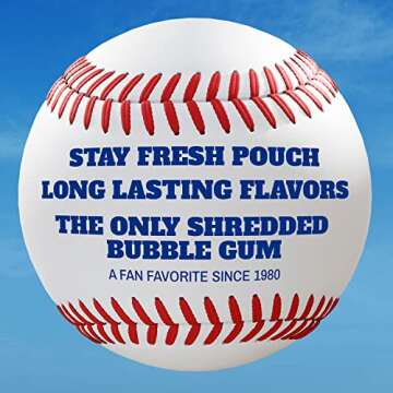 Big League Chew Big Rally Blue Raspberry Bubble Gum - Bold Blue Raspberry Blast | Perfect for Baseball Games, Teams, Concessions, Parties, and More | Pack of 12 Bags (2.12oz Each)