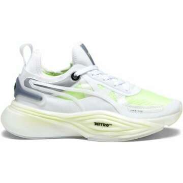 PUMA Womens Pwr Nitro Squared Training Sneakers Shoes - Green, White