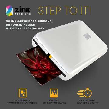 KODAK Step Wireless Photo Printer (White)