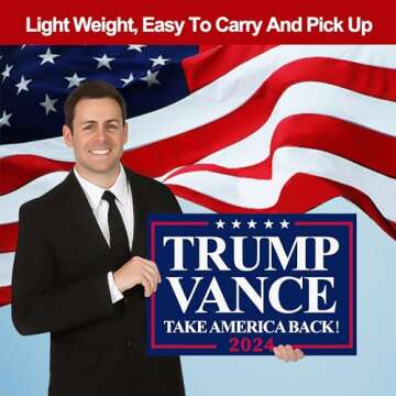 Trump Vance Yard Sign for 2024 Election Support