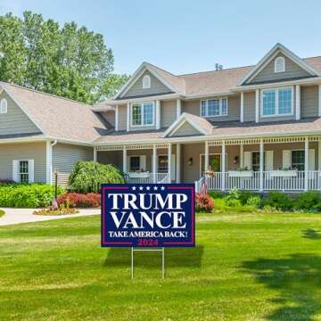 Trump Vance Yard Sign for 2024 Election Support