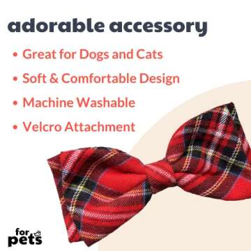 Huxley & Kent Bow Tie for Pets | Royal Tartan (Extra-Large) | Christmas Holiday Bow Tie Collar Attachment | Fun Bow Ties for Dogs & Cats | Cute, Comfortable, and Durable | H&K Bow Tie