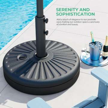 JEAREY 22L Heavy Duty Umbrella Base for Patios