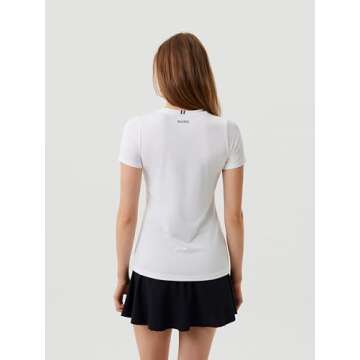 Björn Borg | Bjorn Borg ACE Slim T-Shirt, Tennis T-Shirt Woman, Padel T-Shirt, Tennis top Brilliant White